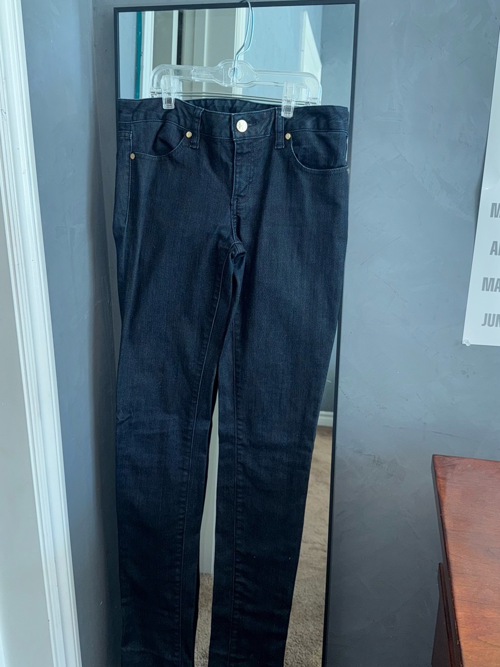 Tory Burch Dark Denim Stretch Jeans